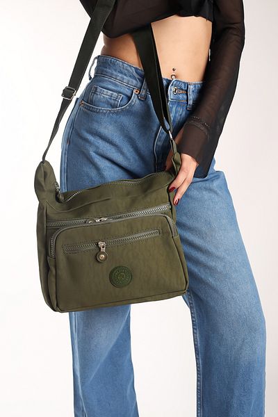Moda Lime Women's Khaki Multi-Eye Shoulder and Crossbody Bag