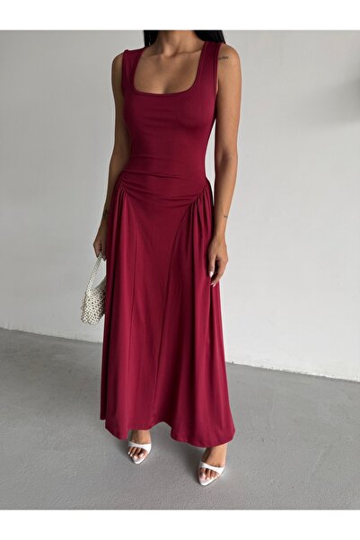 Ekim Store Μακρύ φόρεμα με μπαλόνι φούστα με λουράκι