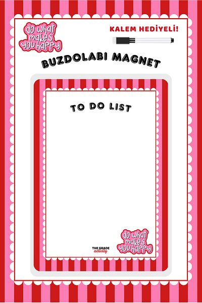 The Grade Summer Sil Striped Pattern to Do List Magnetic Refrigerator Planner Magnet Planner Fridge Note Pad