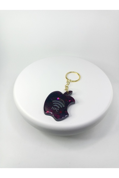 NEXOAKSESUAR NFC Özellikli Epoksi Anahtarlık & Güvenlik Çocuk, Yetişkin, Evcil Hayvan Uyumlu, Kişiye Özel