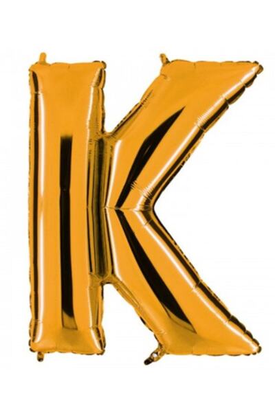 Mia بالون فويل ذهبي حرف K 16 بوصة (40 سم)