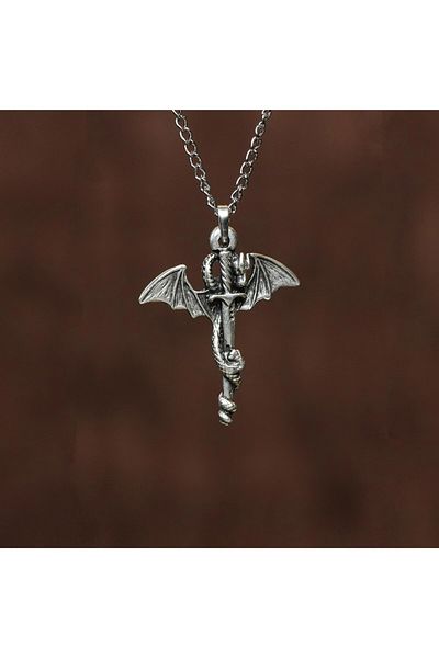 FG KONNİCHİWA 100% Steel Necklace Gothic Scandinavian Cross Viking Style Gothic Necklace Stainless Colorfast