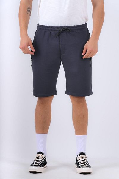 Behind Look Σορτς με κορδόνια με φερμουάρ στη μέση Navy Blue