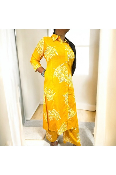 MAJESTIC STYLE FASHION Princess Cut Kurti with pocket and Plazo ( 2pcs set)