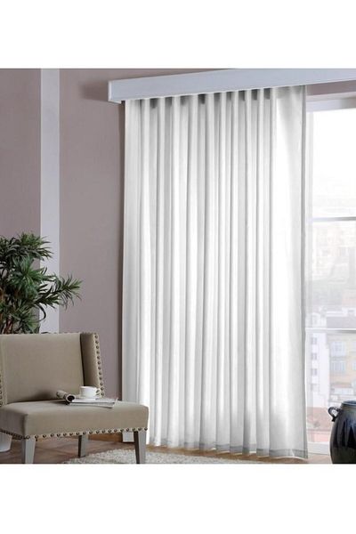 BEKSAHOME Satin Sunshade Curtain Cream En X Size Without Pleats