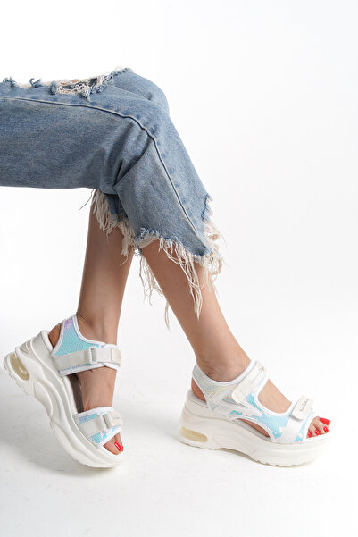öz se shoes Beny Kalın Taban Cırtlı Comfort Kadın Sandalet