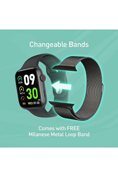 Generic MyCandy 45 mm Stainless Steel Lifestyle Smartwatch with extra Stainless Steel Band - Silver