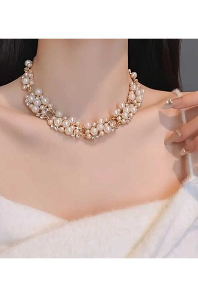 Ivory Pearl Pearl Crystal Jewelry Set