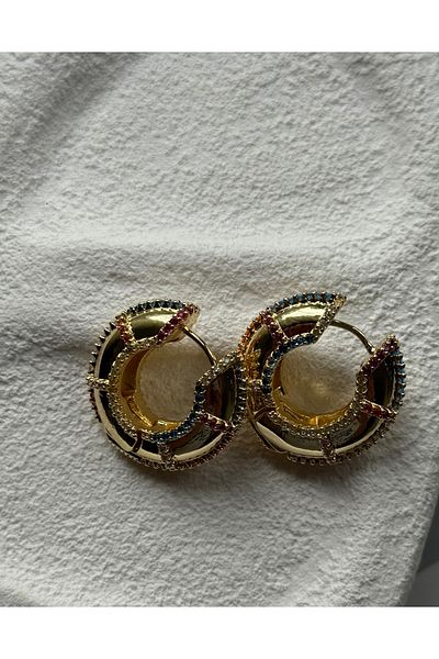Rossetto Atelier Imported Steel Colorful Vote Earrings