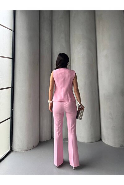 NILOO YENİ SEZON KADIN İKİ  DÜĞMELİ  YELEKLİ TAKIM ELBİSE