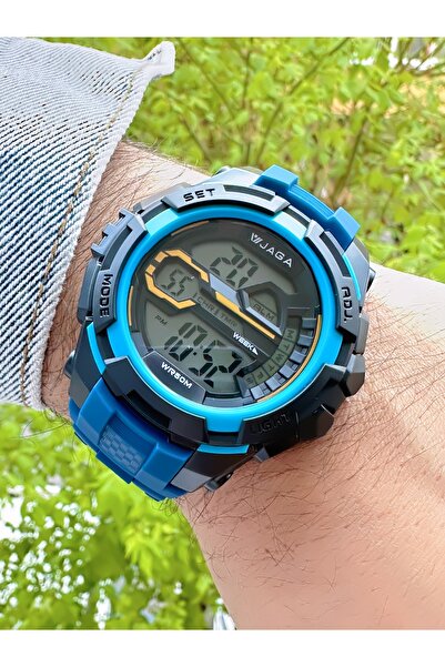 Jaga 10 ATM SU GEÇİRMEZ SİLİKON KORDON KRONOMETRELİ ERKEK KOL SAATİ