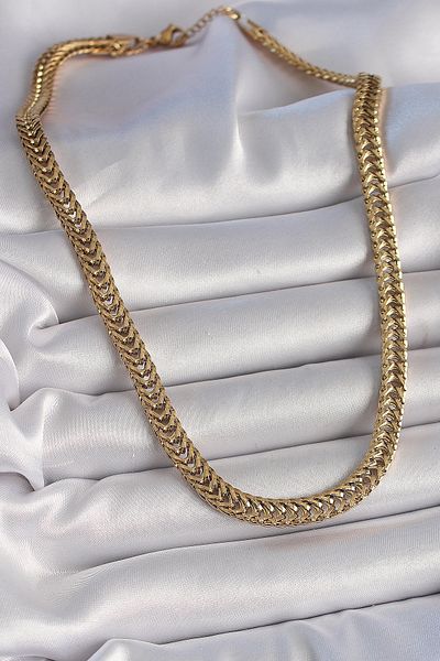 Skygo 316L Steel Gold Color Herringbone Model Women's Necklace - Tj-Bko10025