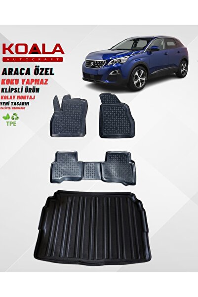 KoalaOtoTekstil Peugeot 3008 Uyumlu Crossover Alt Bagaj (2016 VE SONRASI) Koa...