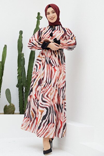 Nissra Ankanoor Kobe Crepe Tassel Detailed Belted Dress Anka 251404