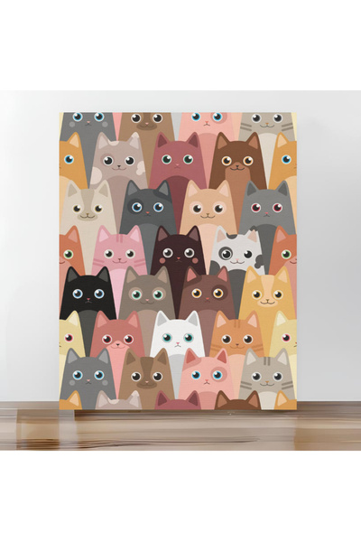 MorAnka Tuval&Boya Sayılarla Boyama Tuval Seti Fırça Boya Dahil (Çıtalı) 40X5...