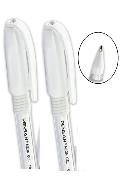 everart Beyaz Neon Tükenmez Kalem Jel 1.0 Mm (2 Adet)