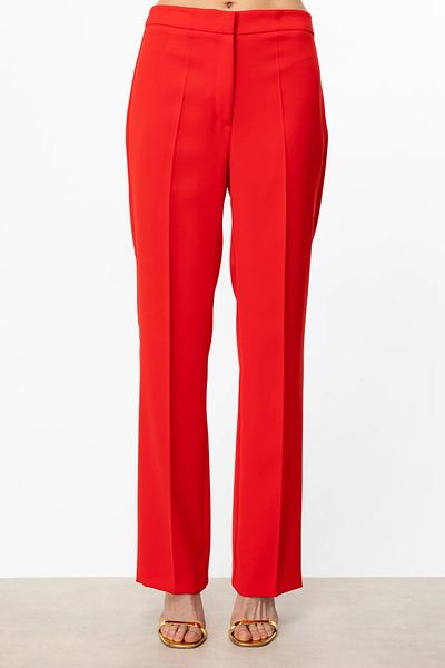 Ekol Wide Leg Pocketless Trousers Coral 04204
