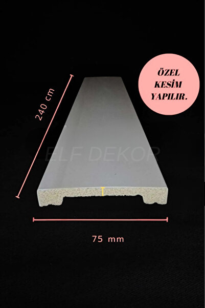 ELF DEKOR Dekoratif Boyanabilir 1 Adet 7 cm Polistren Düz Duvar Çıtası