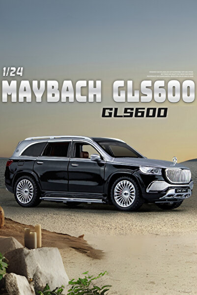 Lumino Siyah Gri Renkli GLS600 Maybach 1/24 Diecast Koleksiyon Maket Model Ar...