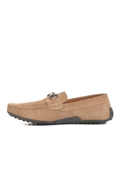 AYAKMOD Μπεζ Suede Γνήσιο Δερμάτινο Ανδρικά Παπούτσια Casual Welfare M
