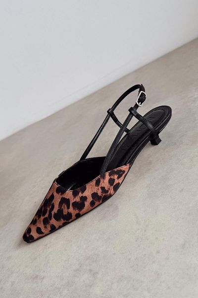 nope21shoess Cherry Leopard Patterned Mini Heeled Shoes