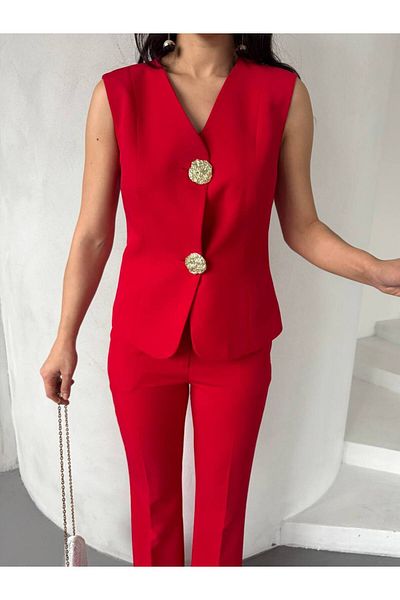 NILOO New Season Women's Two Button Vest Suit