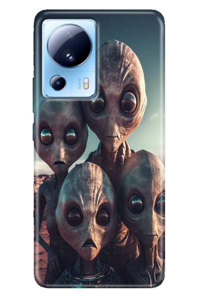 EGSTECH Xiaomi Mi 13 Lite Case Patterned Mi 13 Lite Design Silicone UFO