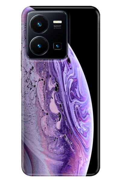 casetube حافظة Vivo Y22S -Y35 ملونة من مادة TPU UV مطبوع من السيليكون بنمط عالمي