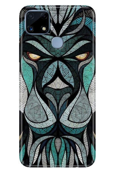 EGSTECH Realme C25 Case Patterned Silicone Colorful Phone Case Lion Mandala