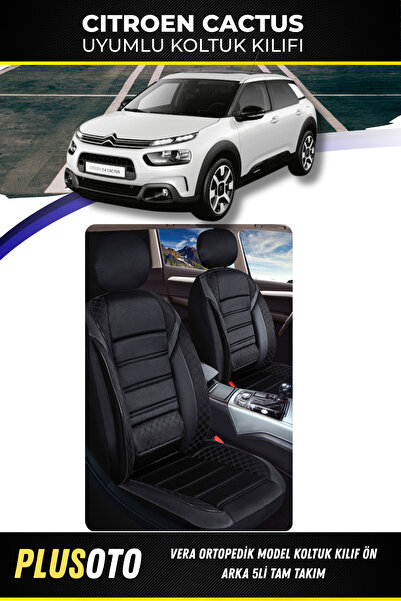 PlusOto Citroen Cactus Compatible Vera Series Car Seat Cover Set of 5 M-01