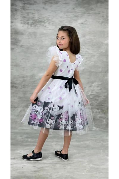 Uğur bebe New Season Kuromi Dress White My Melody Lined Party Birthday Dress