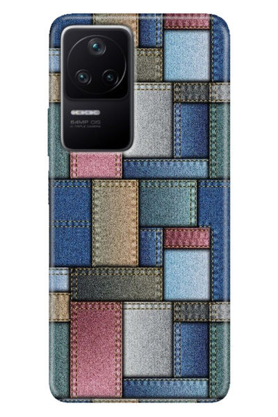 EGSTECH Xiaomi Poco F4 Case Patterned Cover Colorful Jean Pattern