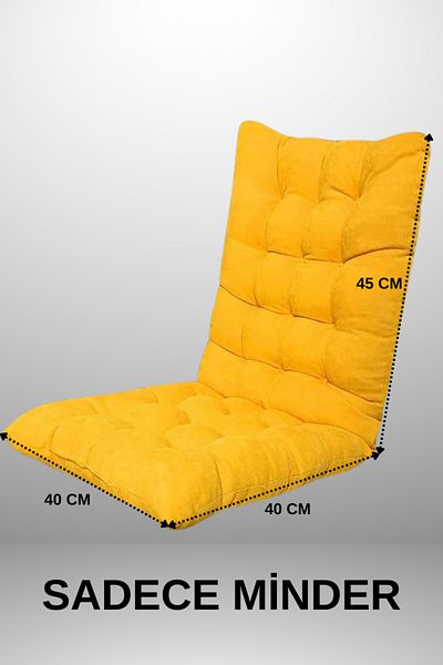 MoMMe Back Chair Cushion 40X85 cm Apricot Yellow Color (1 Pc)