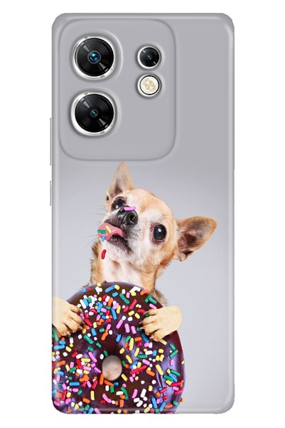 casetube Infinix Zero 30 4g Case Colorful Pattern Print Silicone Donut Dog