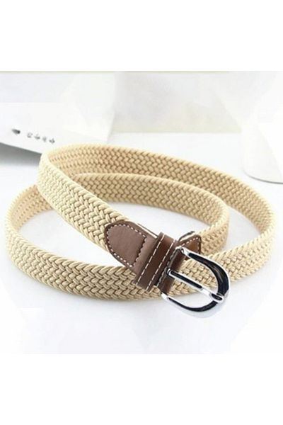 PUFO Curea elastică Sailor pentru bărbați 120-130 x 3,5 cm, reglabilă, crem