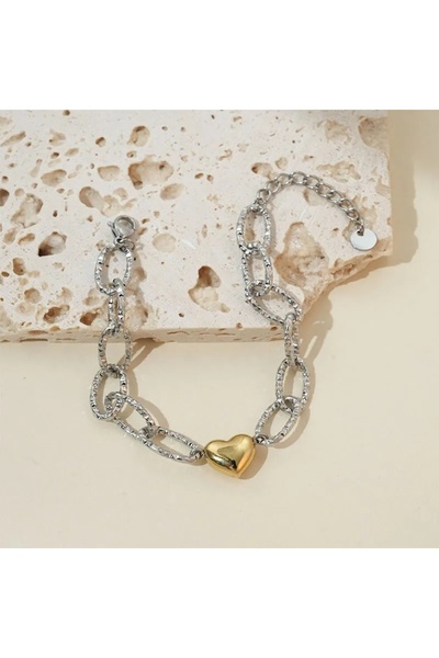 SIC MODA Two-tone Stainless Steel Bracelet Sic Moda 6063