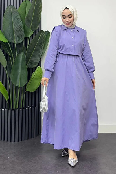 Tesettür Diyarı فستان فينوس سترة أرجواني