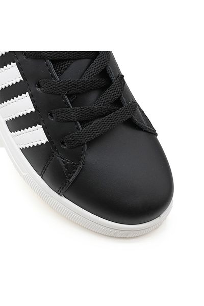 Tmall Pantofi sport pentru femei, D1310, din piele ecologică, negri cu alb