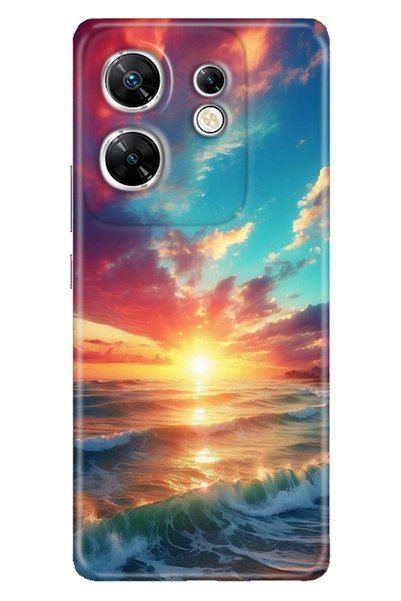 casetube Infinix Zero 30 4g Case Colorful Patterned Print Silicone Ocean