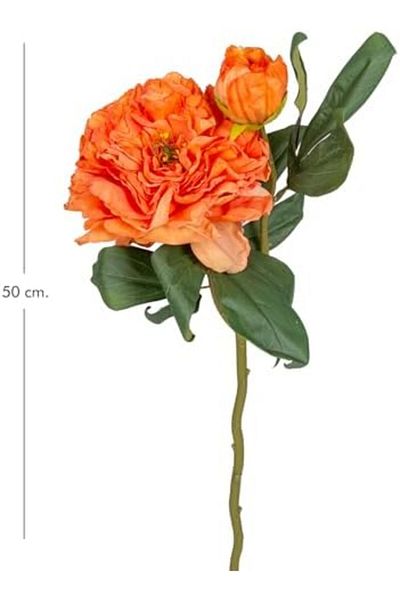 STOREMAX MU-ARTSHOP Τεχνητό Τριαντάφυλλο Πορτοκαλί με Μπουμπούκια 50 εκ. tnca 871301