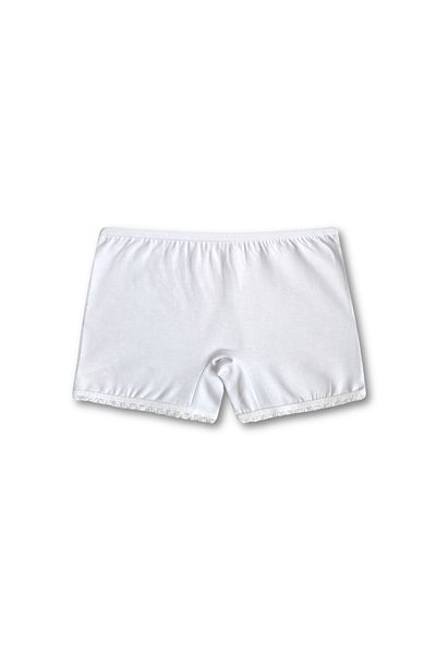 GizaKids 95% Cotton Lycra Combed Cotton Girls' White Boxer Briefs Underwear Set of 6