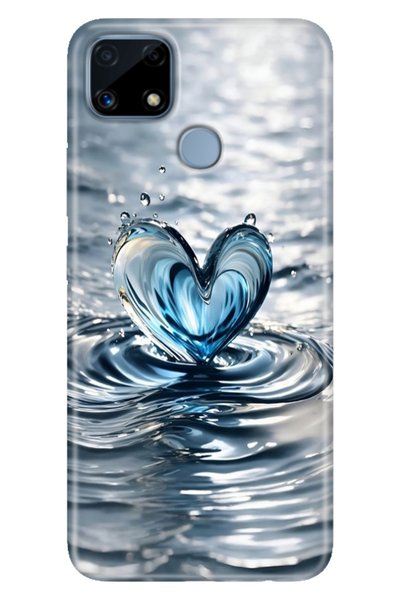 casetube Realme C25 Case Patterned Silicone Colorful Phone Case Love Drop