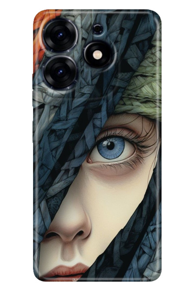 casetube حافظة Tecno Spark 20 - 20C ذات تصميم ملون ومزخرف من السيليكون على شك...