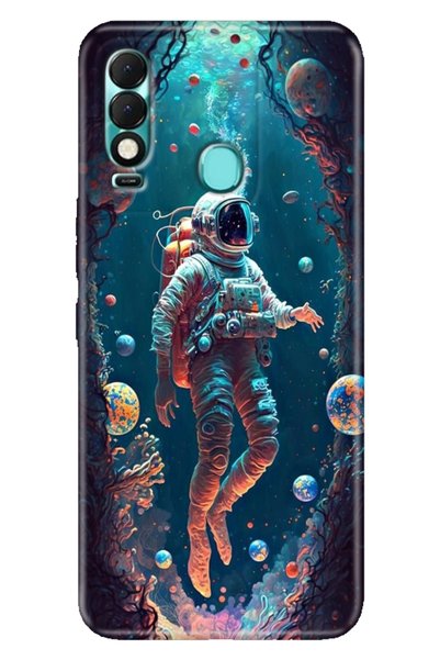 casetube Tecno Spark 8t Case Patterned Cover Colorful Astronaut