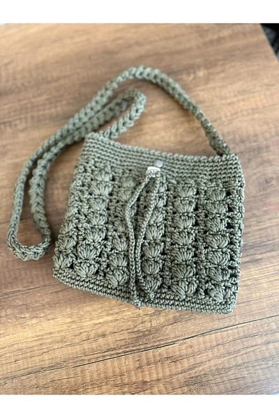 Online Polyester Macrame Rope Hand Knitted Shoulder Bag