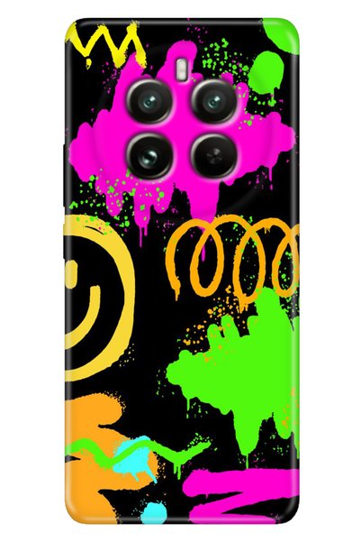 EGSTECH Realme 12 Pro (Rmx3842) Compatible Case Colorful Rubber Silicone Smile