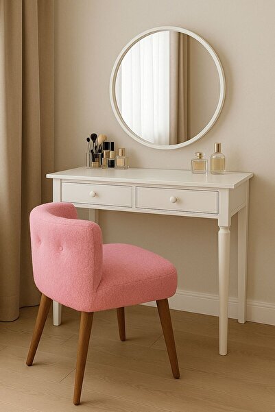 arge demo Star Rahat Oturum Alanlı Retro Gürgen Ahşap Ayaklı Puf Bench Koltuk Berjer