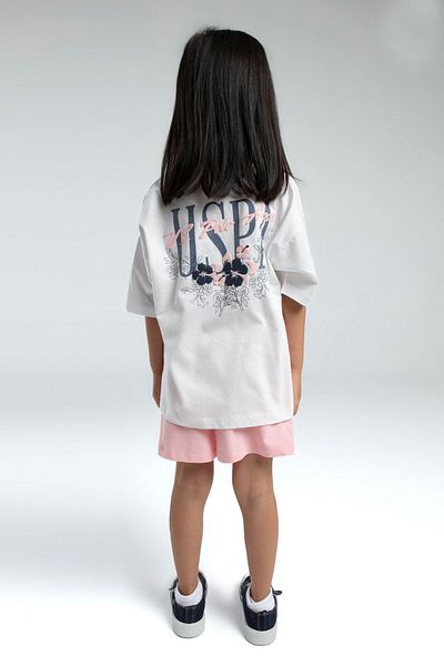 U.S. Polo Assn. 4-15 Years Old Licensed Us Polo Assn Girl's Set-White