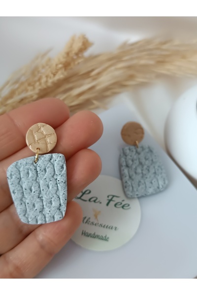 La fee aksesuar Soft renkli nature polimer kil kadın çelik küpe