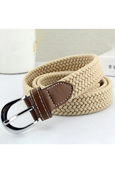 PUFO Sailor elastic belt for men 120-130 x 3.5 cm, adjustable, cream